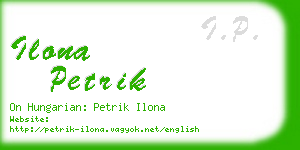 ilona petrik business card
